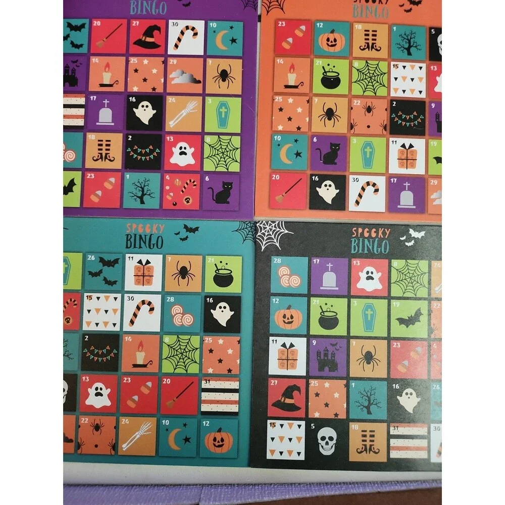 Halloween Bingo Games Set School Halloween Spooky Bingo Game